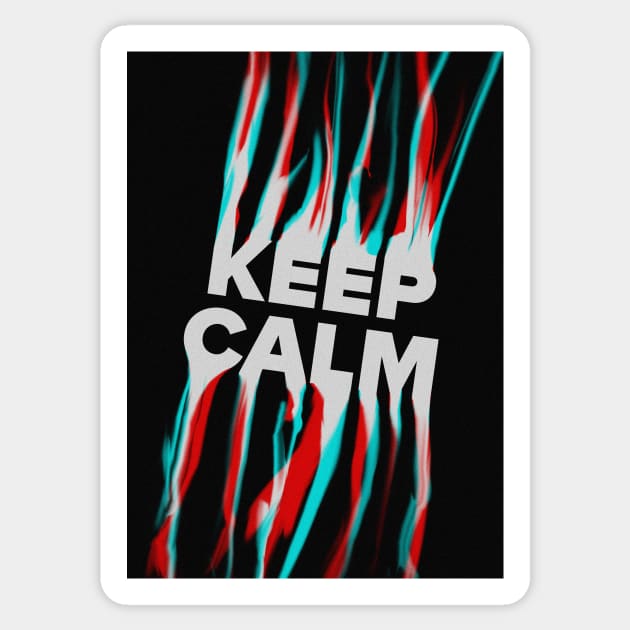 "KEEP CALM" Inspirational Poster | Stay Cool and Collective in Any Situation Sticker by Visitify